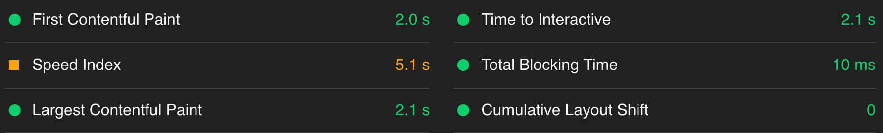 Before Next.js Optimization