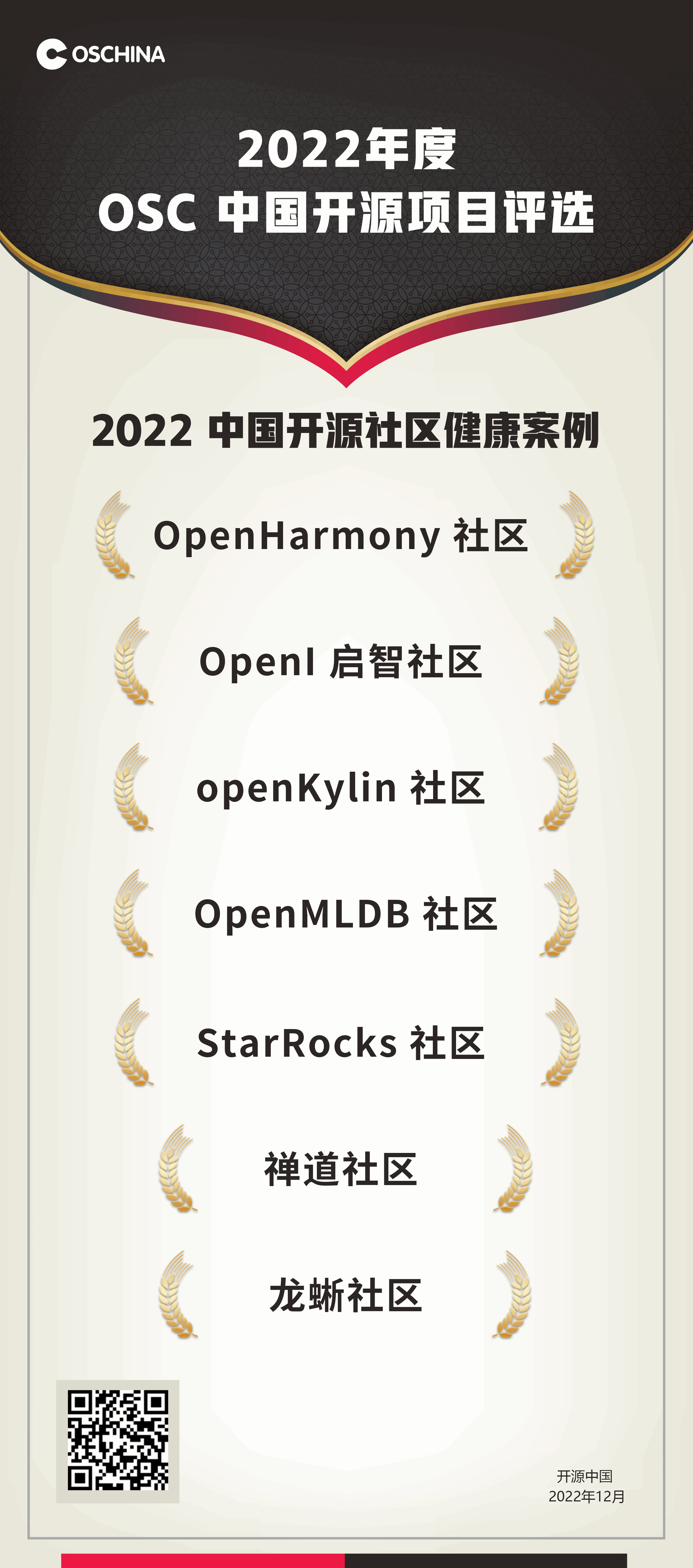 2022 中国开源社区健康案例获奖项目