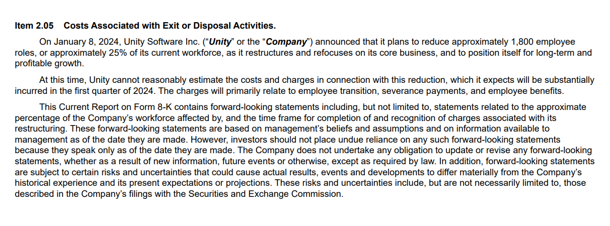 Unity 将裁员 25%，涉及 1800 人