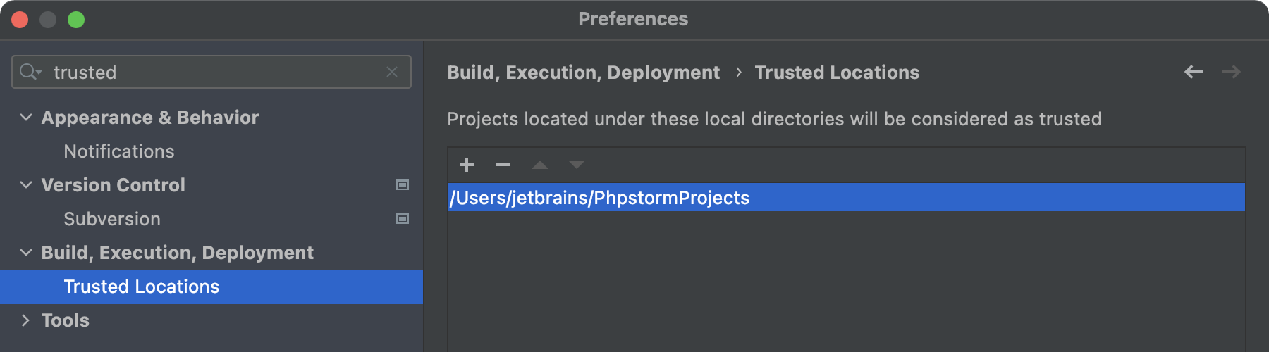 PhpStorm 2021.3.1 发布，引入受信任项目概念