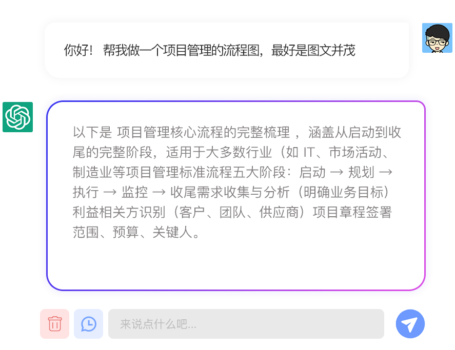 图文并茂的 AI 对话回复,保留原始排版与图片