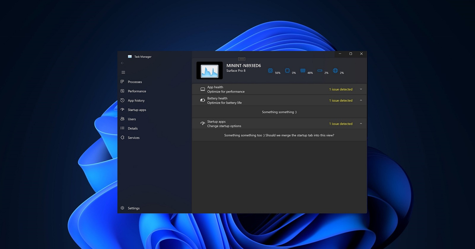 Windows 11 全新任务管理器曝光：现代化 UI、调整布局