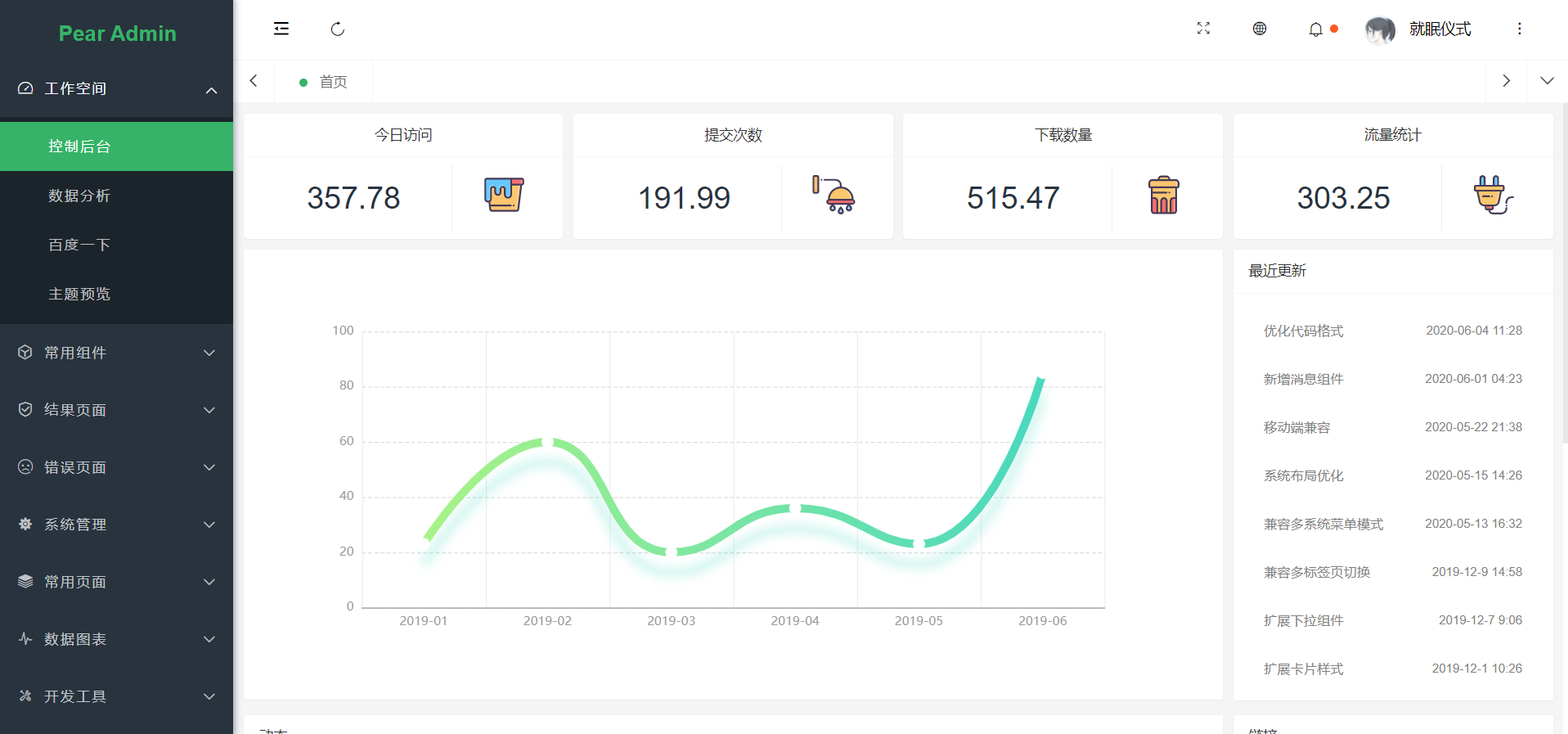 Pear Admin Layui 3.8.7 发布，基于 Layui 的前端框架