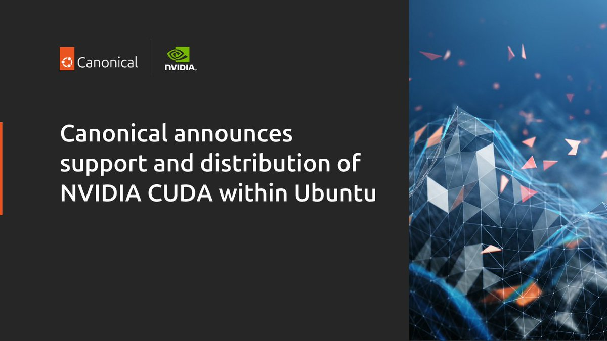 Canonical 宣布 Ubuntu 原生支持 NVIDIA CUDA