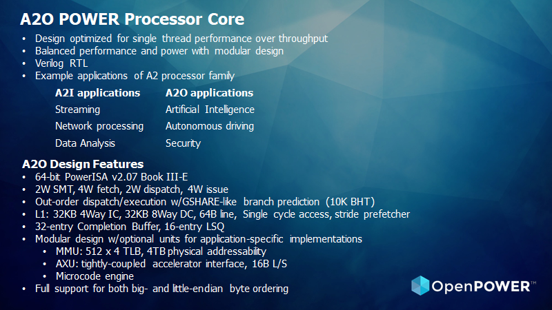 IBM 开源 A2O 处理器核心和 PowerAI