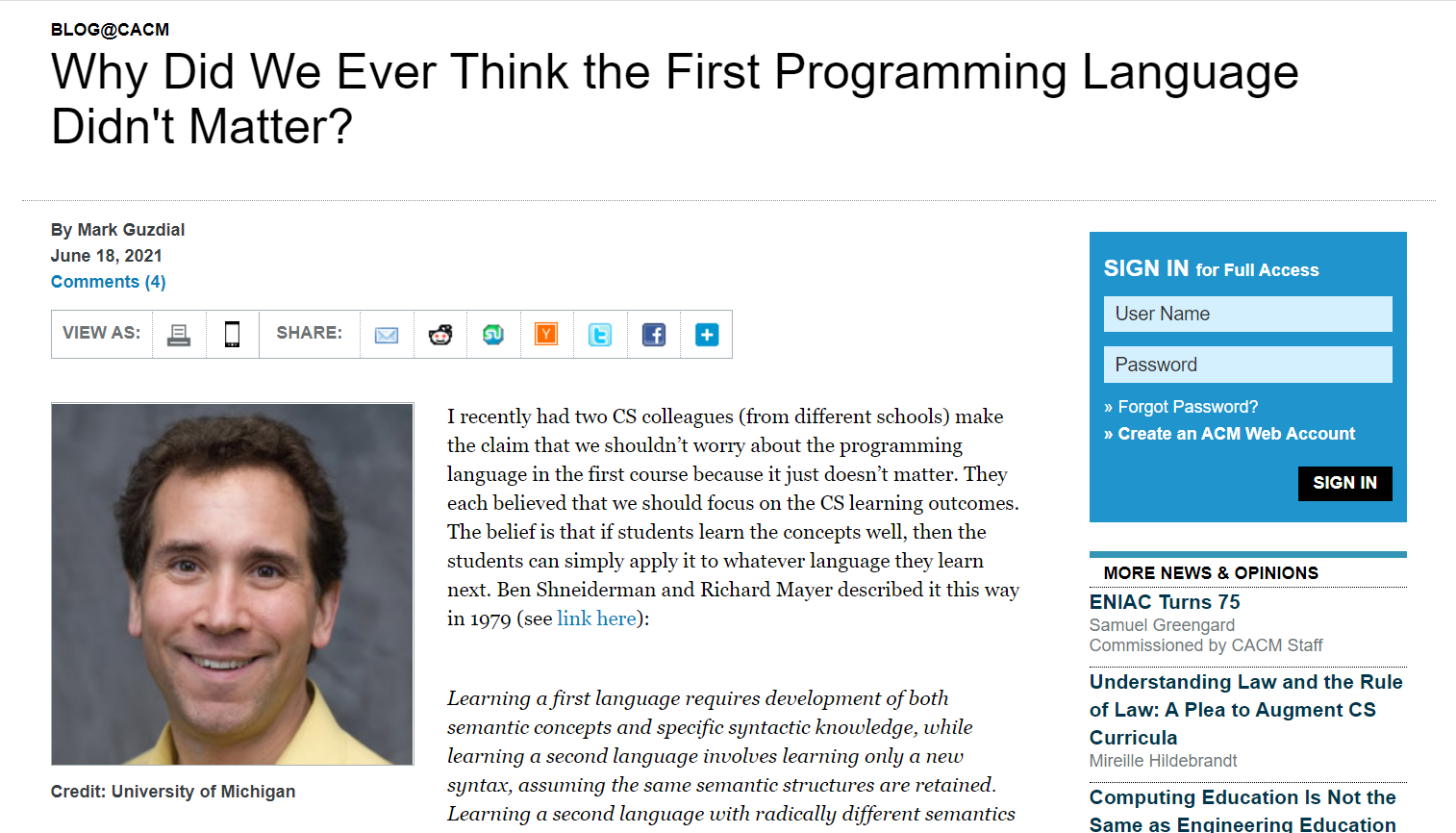 学生的第一门编程语言应该是什么？