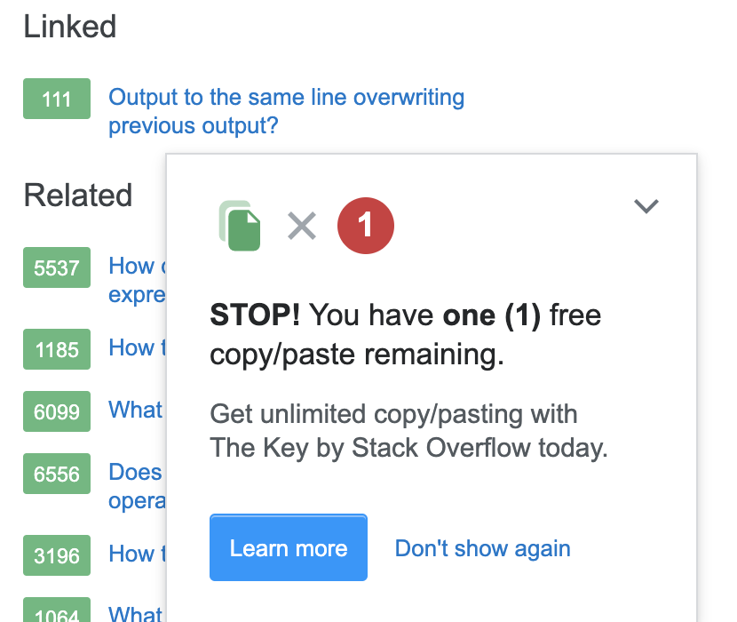 Stack Overflow 每天仅能复制两次代码