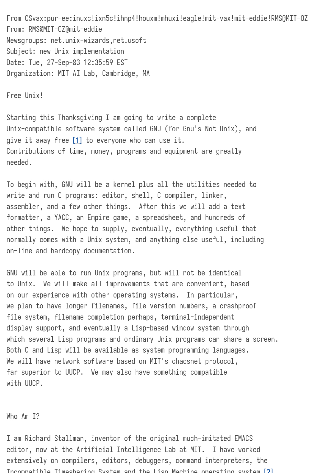 GNU 项目 42 岁生日快乐！