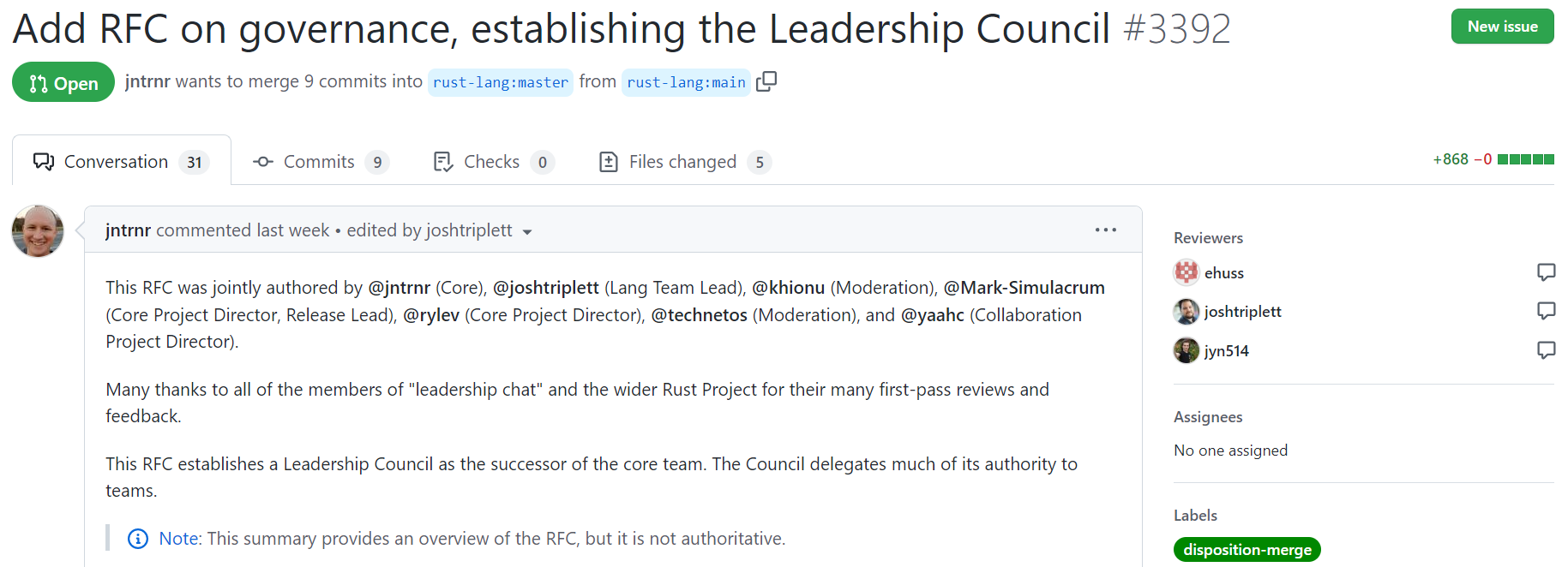 替代核心团队、下放权力，Rust 发布新治理模型草案