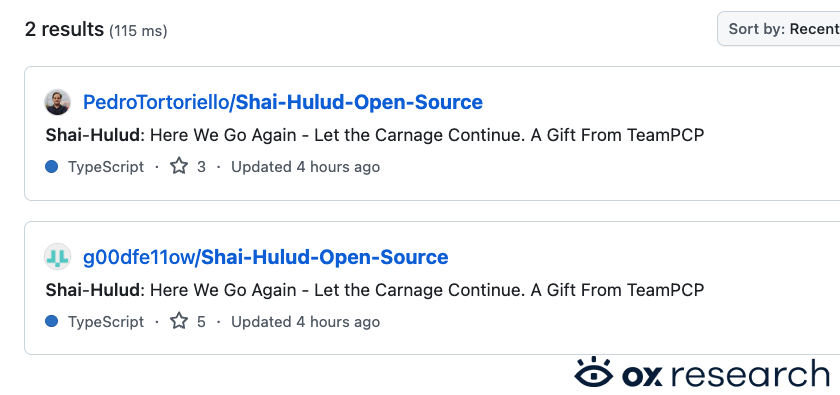 恶意软件组织 TeamPCP 在 GitHub 开源 Shai-Hulud 蠕虫