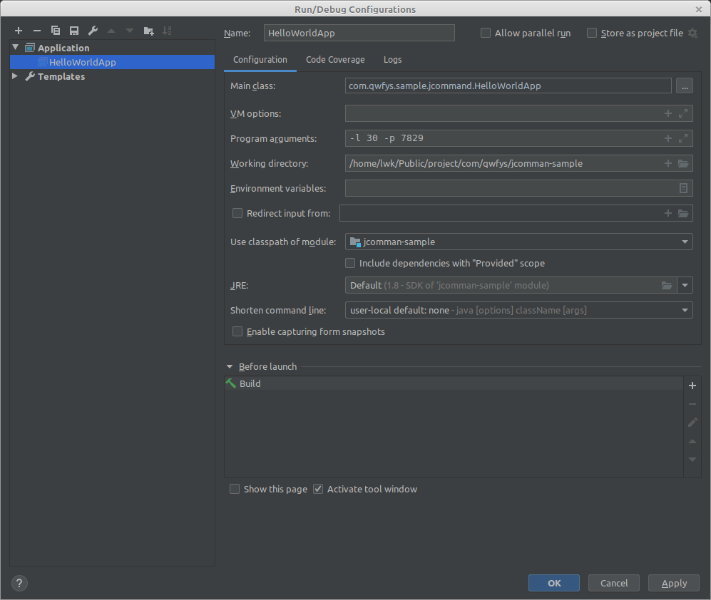 Jcommand Sample jcommand-sample