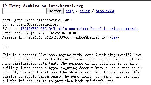 Linux 的新补丁支持基于 io_uring 构建 ioctl