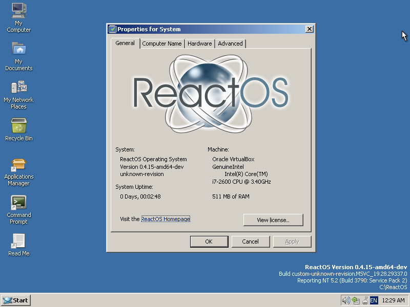 ReactOS 上半年工作回顾，更稳定的 amd64 版本