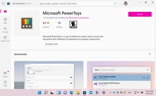 PowerToys 已在 Windows 11 的 Microsoft Store 上架
