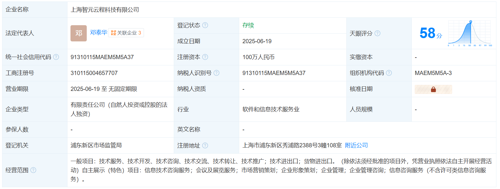 智元机器人在上海成立云程科技公司