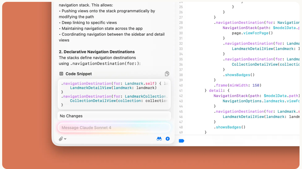 Anthropic 的 Claude AI 正式上线 Xcode 26