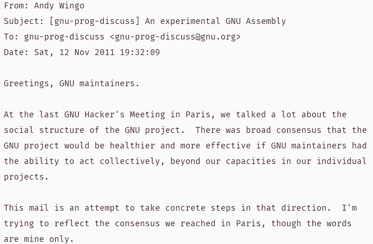GNU 正式推出协作开发平台 GNU Assembly