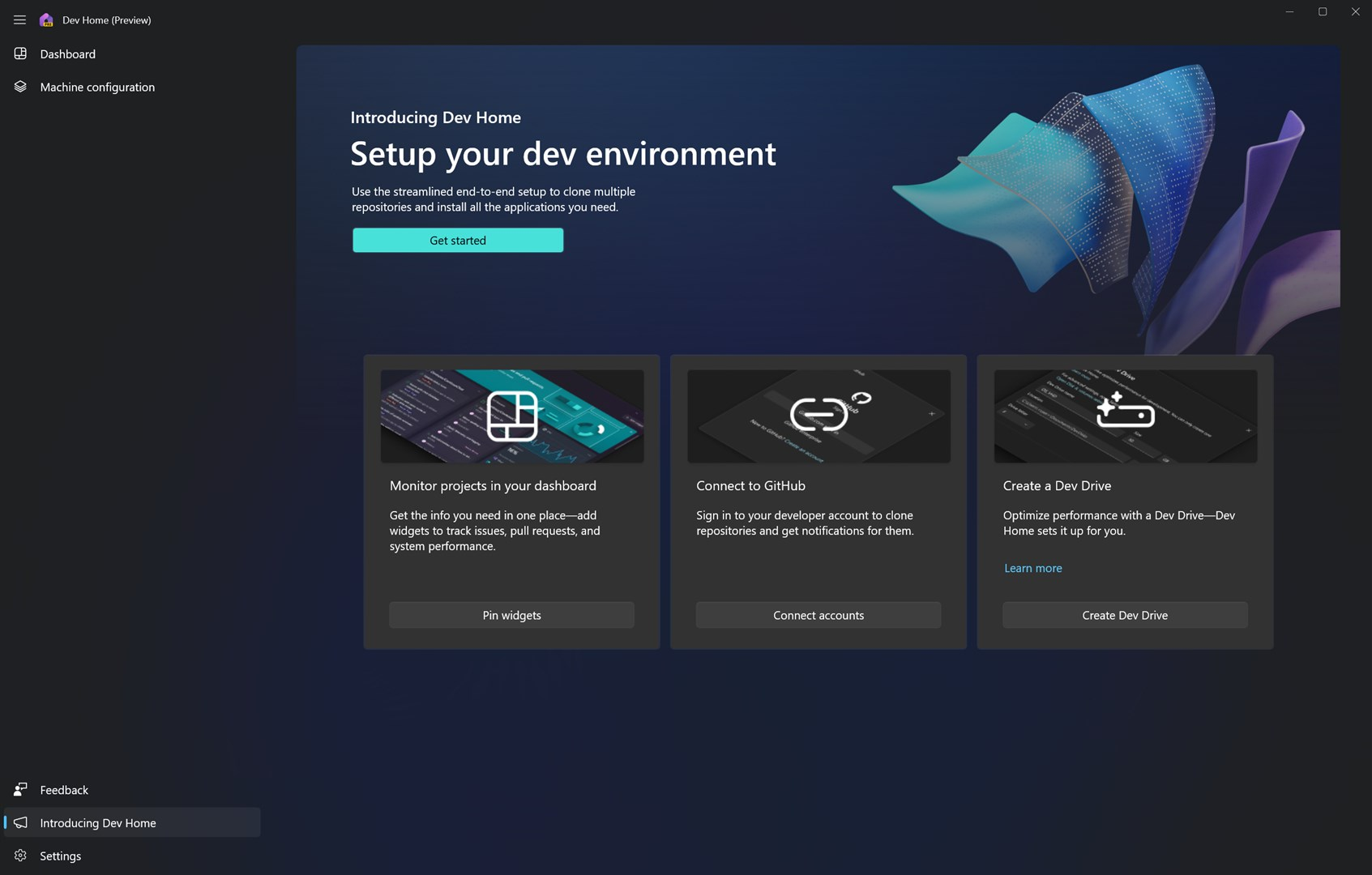 微软推出 Dev Home —— 面向开发者的开源生产力工具