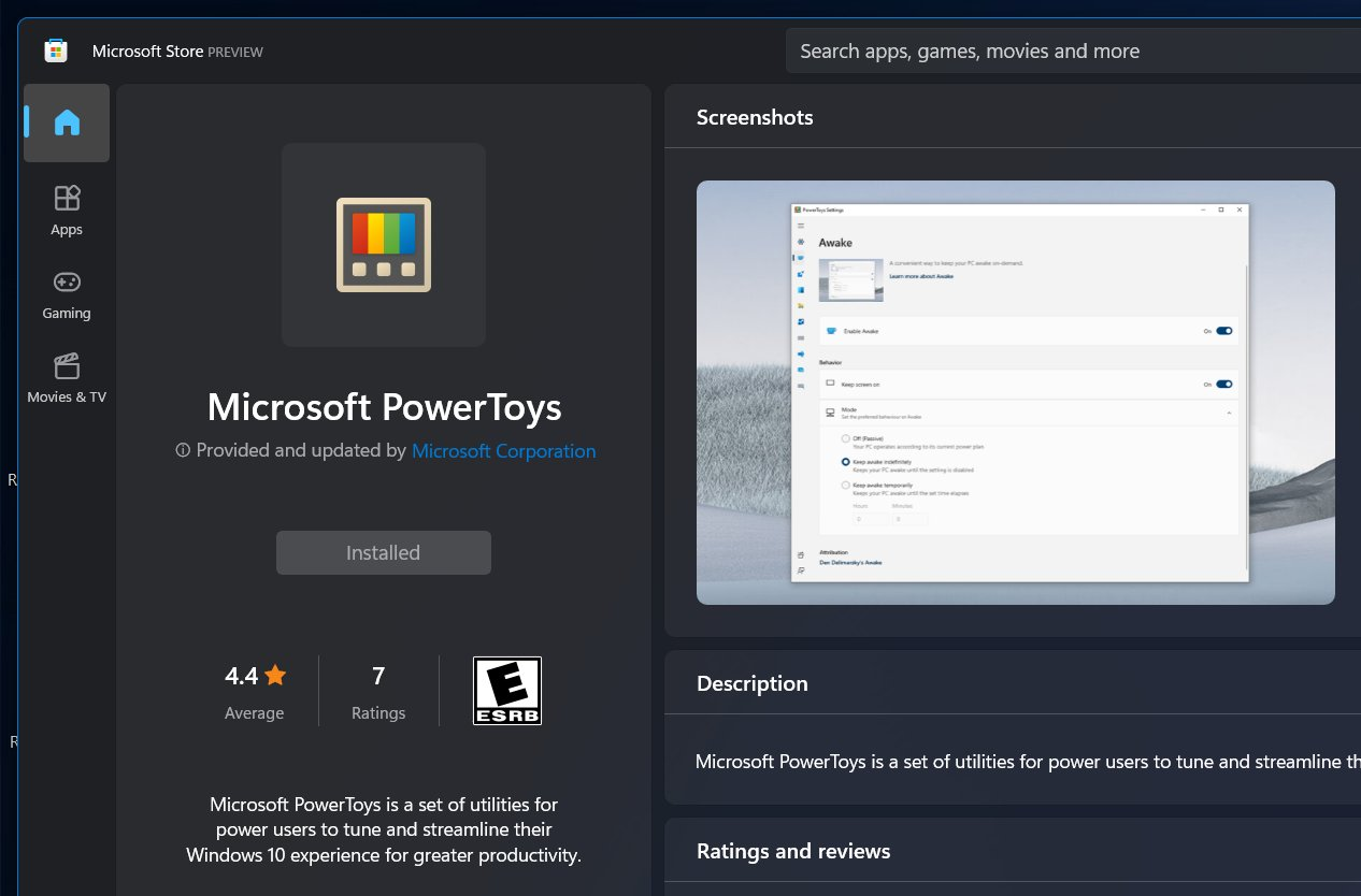 PowerToys 已在 Windows 11 的 Microsoft Store 上架